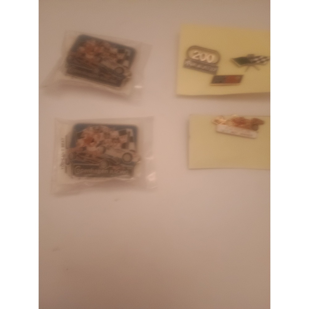 vintage racing hat pins lot Of 4 AJ Floyd PPG 1977-1987